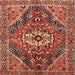 Square Traditional Sunrise Orange Persian Rug, tr3033