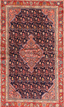 Machine Washable Traditional Saffron Red Rug, wshtr3034