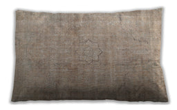 Traditional Classic Rectangular Dark Almond Brown Lumbar Throw Pillow, 13 inch by 19 inch, lbtr3036