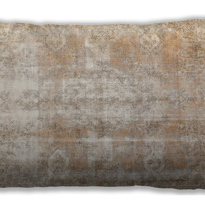 Traditional Classic Rectangular Desert Sand Beige Lumbar Throw Pillow, 13 inch by 19 inch, lbtr3037