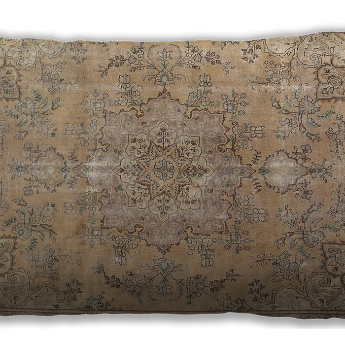 Traditional Classic Rectangular Brown Sugar Brown Lumbar Throw Pillow, 13 inch by 19 inch, lbtr3038