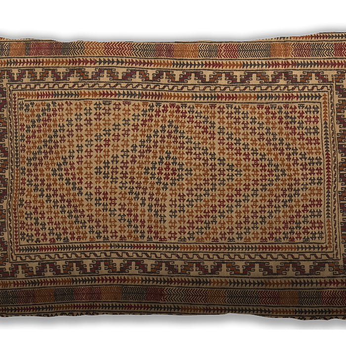 Traditional Classic Rectangular Dark Sienna Brown Lumbar Throw Pillow, 13 inch by 19 inch, lbtr3039