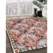 Machine Washable Traditional Brown Red Rug in a Family Room, wshtr303