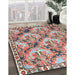 Traditional Brown Red Animal Rug in Family Room, tr303