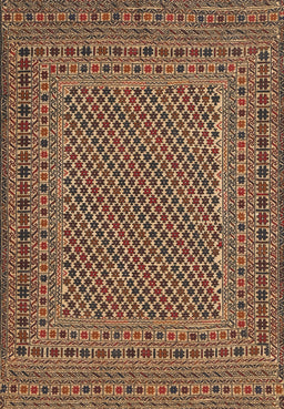 Machine Washable Traditional Peru Brown Rug, wshtr3041