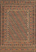 Machine Washable Traditional Peru Brown Rug, wshtr3041