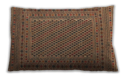 Traditional Classic Rectangular Peru Brown Lumbar Throw Pillow, 13 inch by 19 inch, lbtr3041