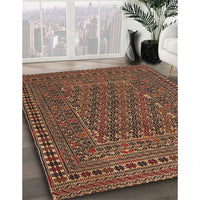 Traditional Bronze Brown Southwestern Rug, tr3045