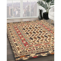 Traditional Dark Sienna Brown Southwestern Rug, tr3047