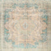 Square Traditional Desert Sand Beige Persian Rug, tr3048