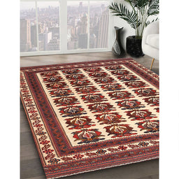 Traditional Red Persian Rug in Family Room, tr3049