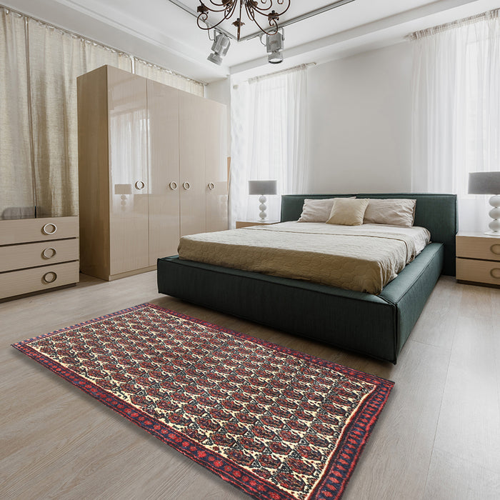 Traditional Pink Persian Rug in a Bedroom, tr304