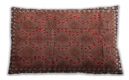 Traditional Classic Rectangular Orange Salmon Pink Lumbar Throw Pillow, 13 inch by 19 inch, lbtr3051