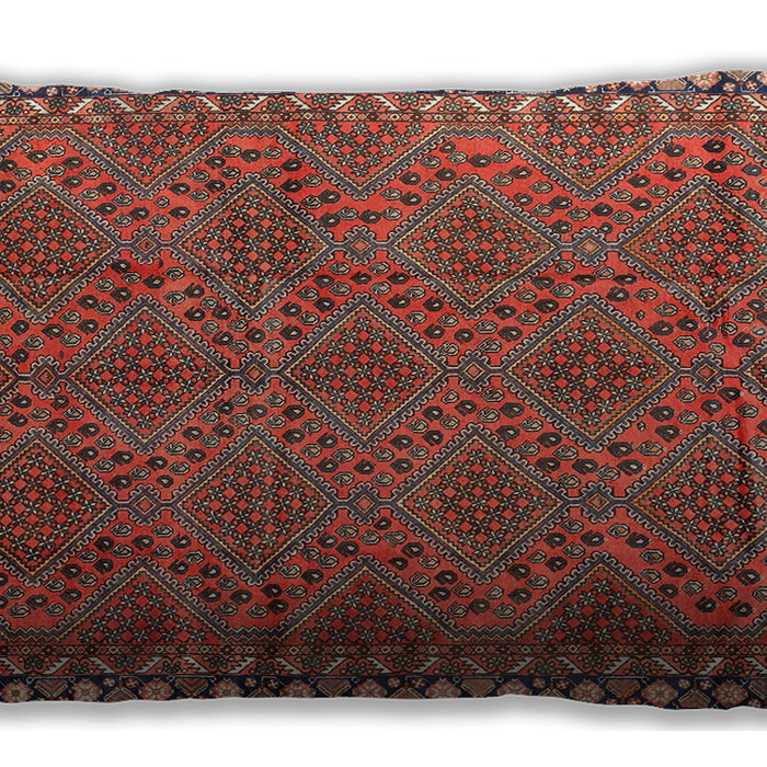 Traditional Classic Rectangular Orange Salmon Pink Lumbar Throw Pillow, 13 inch by 19 inch, lbtr3051