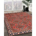 Machine Washable Traditional Orange Salmon Pink Rug in a Family Room, wshtr3051