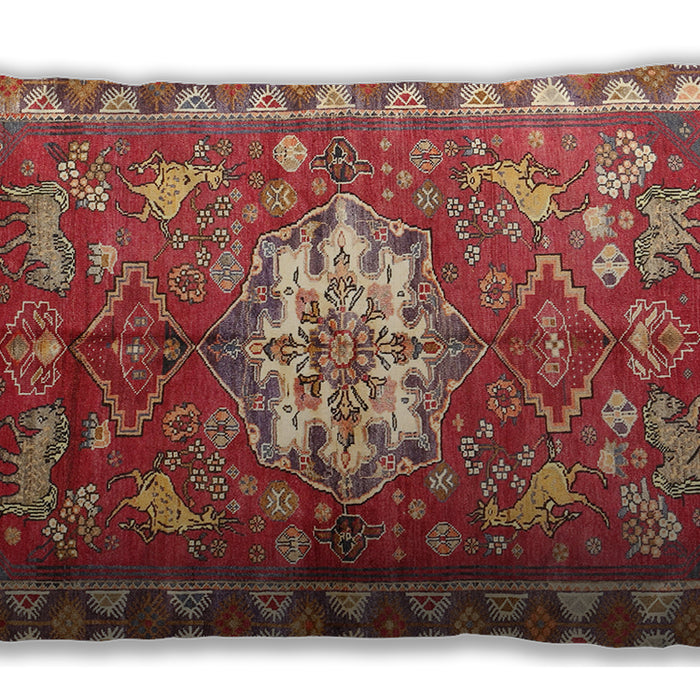 Traditional Classic Rectangular Tangerine Pink Lumbar Throw Pillow, 13 inch by 19 inch, lbtr3052