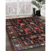 Traditional Brown Persian Rug in Family Room, tr3056