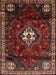 Machine Washable Traditional Brown Rug, wshtr3058