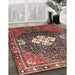 Machine Washable Traditional Saffron Red Rug in a Family Room, wshtr305