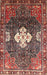 Machine Washable Traditional Saffron Red Rug, wshtr305