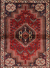 Machine Washable Traditional Tomato Red Rug, wshtr3061