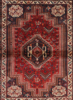 Machine Washable Traditional Tomato Red Rug, wshtr3061