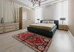 Traditional Red Persian Rug in a Bedroom, tr3061