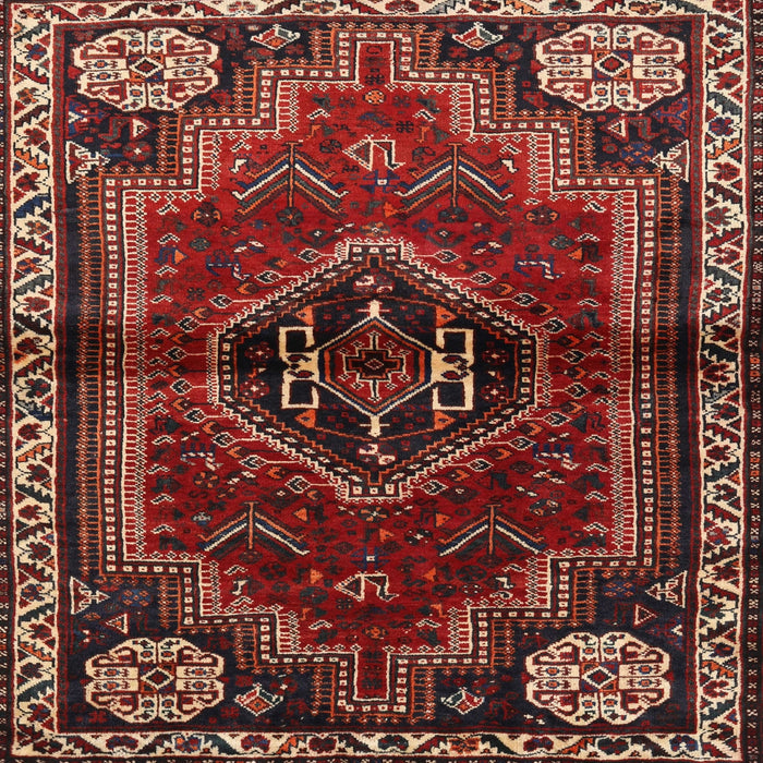 Square Traditional Red Persian Rug, tr3061