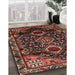 Traditional Dark Gold Brown Persian Rug in Family Room, tr3062