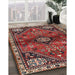 Traditional Dark Almond Brown Persian Rug in Family Room, tr3063