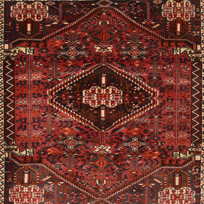 Square Traditional Chestnut Brown Persian Rug, tr3064