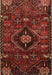 Machine Washable Traditional Chestnut Brown Rug, wshtr3064