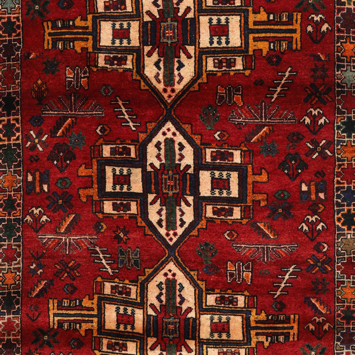 Machine Washable Traditional Tomato Red Rug, wshtr3065