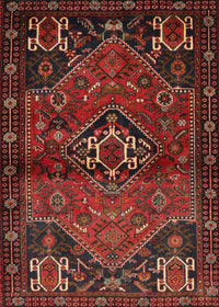 Machine Washable Traditional Chestnut Brown Rug, wshtr3066