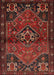 Machine Washable Traditional Chestnut Brown Rug, wshtr3066