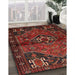 Traditional Chestnut Brown Persian Rug in Family Room, tr3066