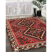 Traditional Dark Gold Brown Persian Rug in Family Room, tr3068