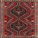 Round Machine Washable Traditional Brown Rug, wshtr3069