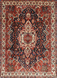 Machine Washable Traditional Saffron Red Rug, wshtr306