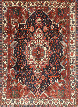 Machine Washable Traditional Saffron Red Rug, wshtr306