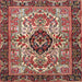 Square Traditional Light Copper Gold Persian Rug, tr3071