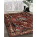 Traditional Sienna Brown Persian Rug in Family Room, tr3072