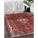 Machine Washable Traditional Dark Almond Brown Rug in a Family Room, wshtr3073