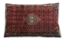 Traditional Classic Rectangular Dark Almond Brown Lumbar Throw Pillow, 13 inch by 19 inch, lbtr3073
