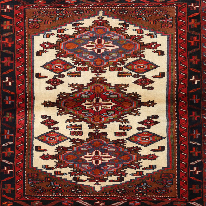 Square Traditional Dark Almond Brown Persian Rug, tr3075