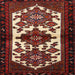 Round Machine Washable Traditional Dark Almond Brown Rug, wshtr3075