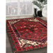 Machine Washable Traditional Sepia Brown Rug in a Family Room, wshtr3076