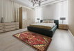 Traditional Saffron Red Persian Rug in a Bedroom, tr3077