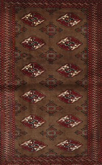 Machine Washable Traditional Dark Sienna Brown Rug, wshtr3078