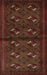 Machine Washable Traditional Dark Sienna Brown Rug, wshtr3078